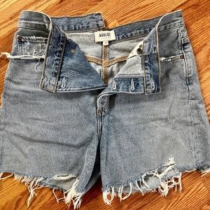 AGOLDE SYMBOL CRISS CROSS DENIM SHORT